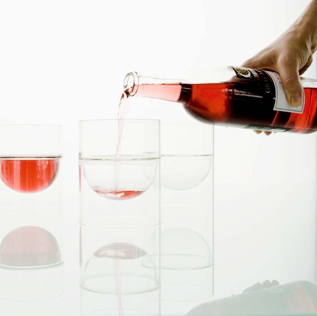 the clean lines and simple form emphasize the tones and tastes of the wine within.
