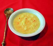 Potage of ris This recipe makes a rice pudding similar to the Indian dessert payasam.