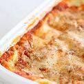 Easy Homemade Lasagna Serves: 12 Prep time: 30 min. Cook time: 1 hour 1 pound ground Italian sausage 1 yellow onion, diced 1 (4.
