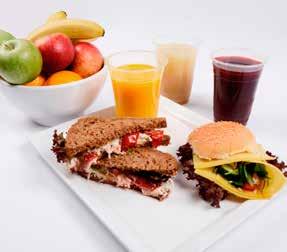 10 per person. Sandwich with celery salad and sun-dried tomatoes Poppy seed roll with mature cheese Selection of juices 1 piece of fruit from a local farmer 6,88 Meatless monday from 08.00 to 18.
