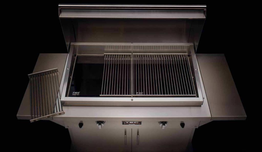 Slow cooks, smokes, and sears IT DOES EVERYTHING BETTER 100% INFRARED & MUCH MORE Tender, juicy, charbroiled flavor Radiant glass panels block rising hot air from burners that