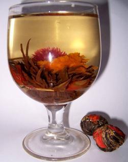 BMWE-042 Osmanthus marigold Mushroom shape white tea maofeng material + 1marigold+ osmanthus flower 金盏桂花