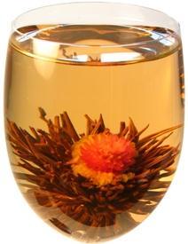 Tea(Seashell pearl black blooming tea) Jasmine flower, black tea needle 海贝吐珠 ( 红毛峰 )