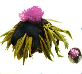 Maofeng; globe amaranth, 3 jasmine flower & marigold 情投意合 BMWE-014 Ru Hua Si Yu(Wedding basket) white tea Maofeng; globe