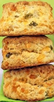 Krazy Kitchen: Fall Foods Cheddar Jalapeno Biscuits 1 + 1/2 cups all-purpose flour 2 teaspoons double-acting baking powder 1/2 teaspoon baking soda 1/2 teaspoon salt 4 tablespoons cold unsalted