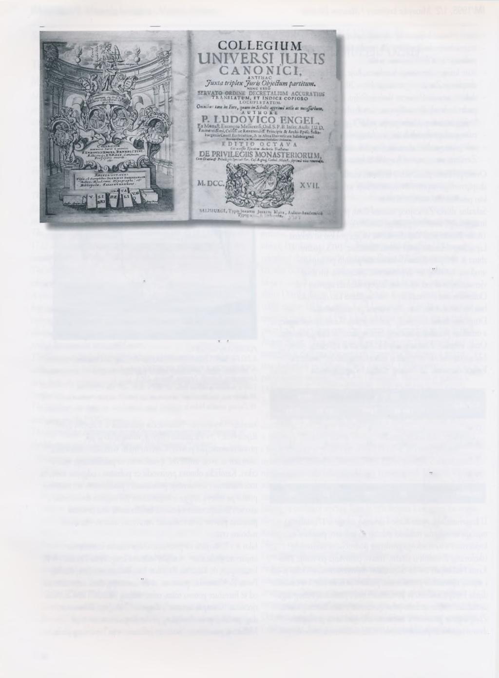 ZBIRKA CRKVENOG PRAVA P. Ludovico ENGEL: COLLEGIUM UNIVERSI JURIS CANONICI SALISBURGI, Typis Joannis Josephi Mayr, 1717. Uvez ukožu, str.
