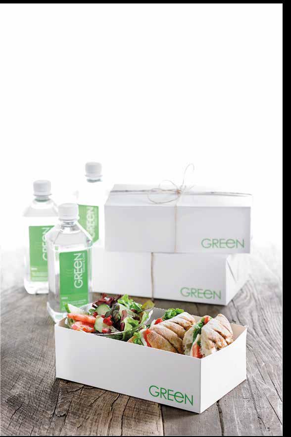 Lunch Box $10.95 / pers. Green blurs the line between simplicity and refinement with its individual Lunch Box.