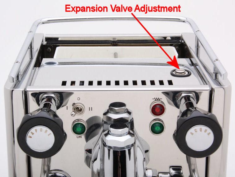 Maintenance Continued QM67 Dual Boiler Espresso Machine Setting Pump (Brew) Pressure To set the pump pressure, install the backflush disc into your portafilter and then lock it into the group head.