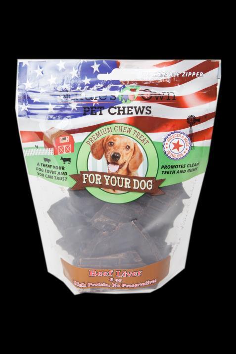 New Bagged Chew Treats NOT-RAWHIDE Beef Chunks 5 Pc.