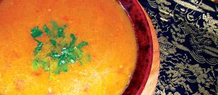 Thai-Spiced Butternut Squash Bisque With Lime and Chilies This soup takes no time at all because of the convenience of the cooked Farmer s Market Organic Butternut Squash.
