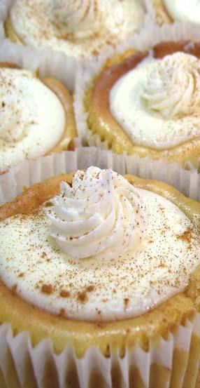 Pumpkin Cheesecake Cupcakes Impress special guests or simply treat your family and yourself to this unique cupcake recipe.