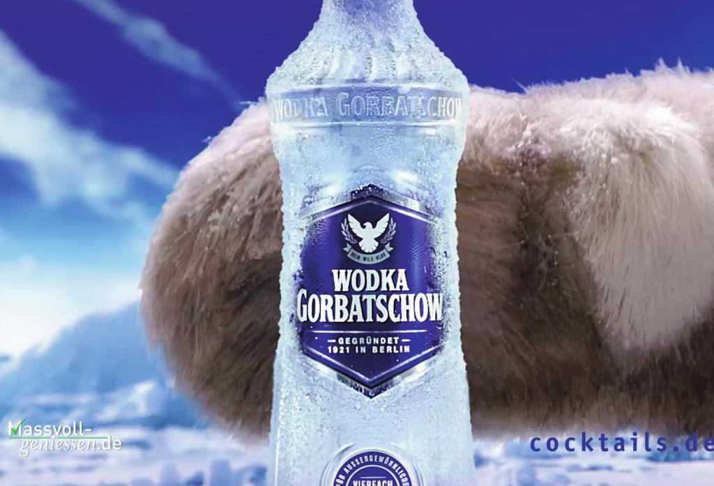 7 In 1975, Wodka Gorbatschow, with its slogan the true spirit of vodka, became the market leader for vodka in Germany.