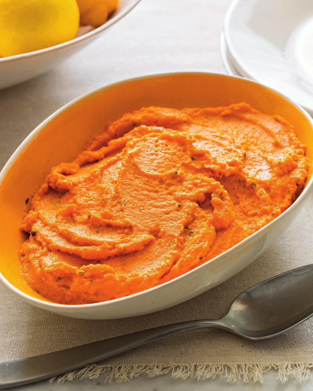 Pepper and Carrot Puree SERVES 6 My husband thinks this is the best side dish that I have ever made and I think I agree! My dinner guests always go crazy for it.