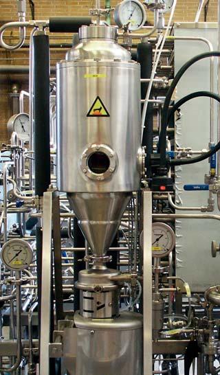 Product enters the infusion chamber, which lies at the heart of the process, at approximately 75 C.
