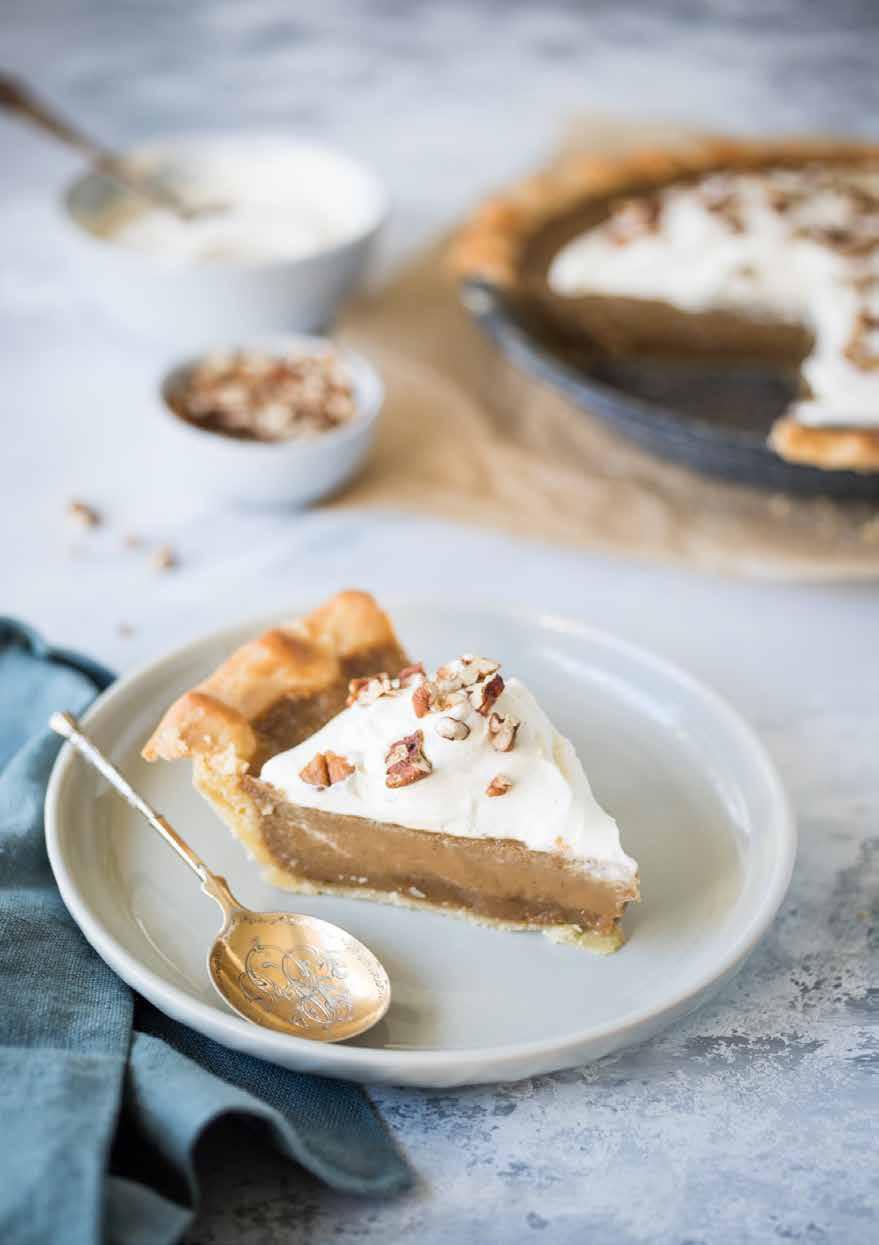 TIP Vanilla Bean Butterscotch Pie SERVES: 12 PREP: 20 MIN + CHILL COOK: 75 MIN + CHILL DIFFICULTY: MEDIUM This tender vanilla bean shortcrust pastry makes this recipe truly special, but storebought
