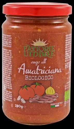Organic Tomato and Bacon Sauce 280 gr. Allergens (2003/89/CE directive): Tomato pulp* 54.