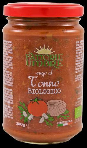 Organic Tomato and Tuna Sauce 280 gr. Allergens (2003/89/CE directive): Tomato pulp* 77.