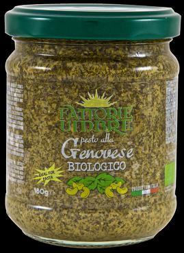 Organic Basil Pesto 180 gr. Allergens (2003/89/CE directive): Sunflower oil*, Basil* 39.