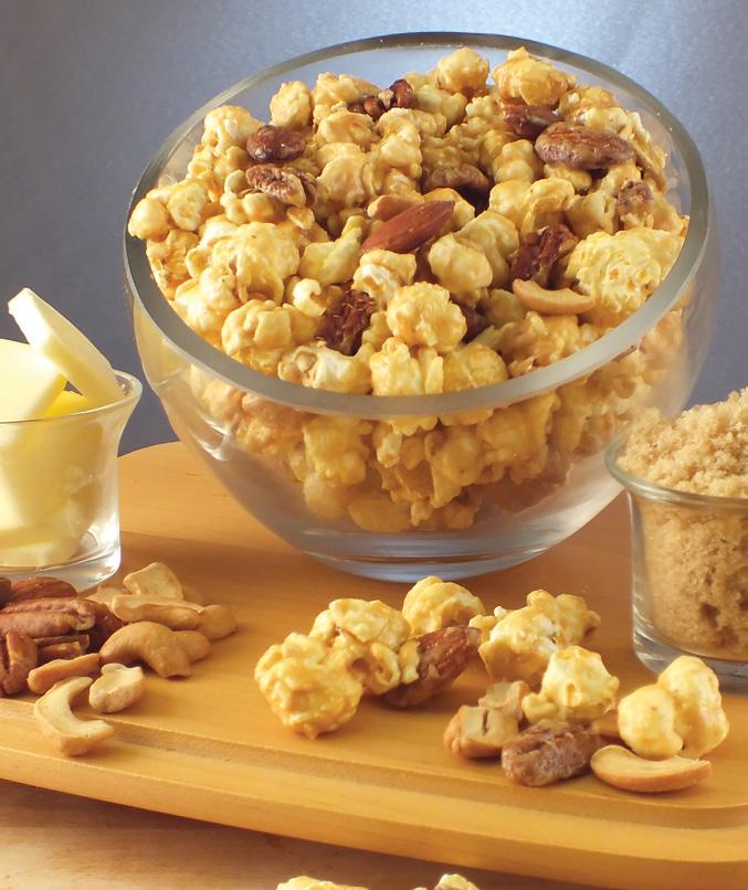 popcorn. Cookies get a bit o glaze, popcorn gets nubbins of chocolate, and you get superior taste in every nibble.
