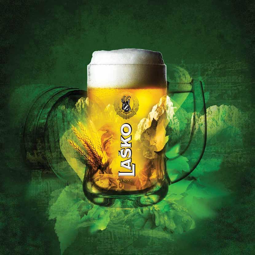 WATER FROM AN INTACT NATURE 100% SLOVENIAN HOPS TRADITIONAL BREWING TECHNOLOGY production: Pivovarna Laško