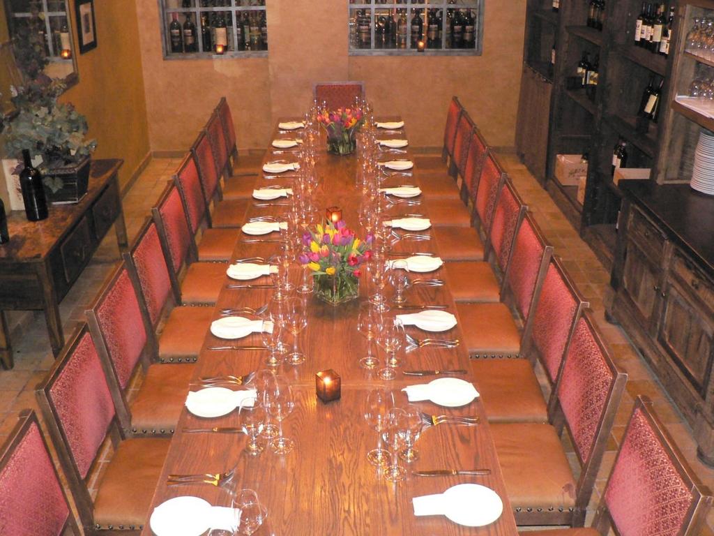 PRIVATE DINING ROOM Provides intimacy and exclusivity for hosting special occasions and business functions: Minimum Capacity of the room is 15 people Maximum Capacity of the room is 22 people A $50