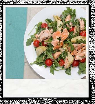 7. Salmon Rocket Salad Smoked salmon, is lean, mean and flavoursome. It s loaded with omega-3s, protein, and an arsenal of other benefits. You can t go wrong with this delish fish.