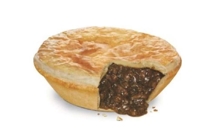 10. Garlo s Lean Beef Pie 220g & Broccolini This recipe is quick, easy and tastes great. Thin and golden puff pastry, filled with lean minced beef in a rich brown gravy.