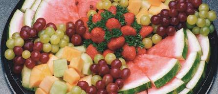 Fresh Fruit & Vegetables Vegetable Platters This tray includes a selection of crisp vegetables, arranged on a garnished tray complimented with your choice of dips. 10" Social Veggie Tray........... $12.