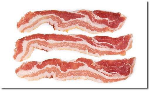 13 Is the term used to describe a cured and usually smoked meat product made from the belly of the pigs. VARIETIES OF BACON SLICED BACON- is from the hog bellies which has been squared off.