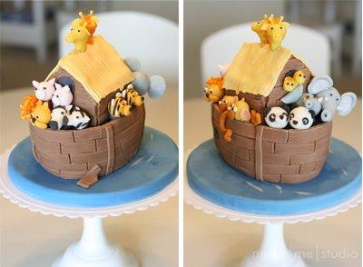 NOAHS ARK CAKE Beginners-Intermediate (previously knowledge of working with fondant would be advantageous) 7 inch mud cake 6 inch card cake board 500g Ganache 1 kg fondant Bread knife Small cutting