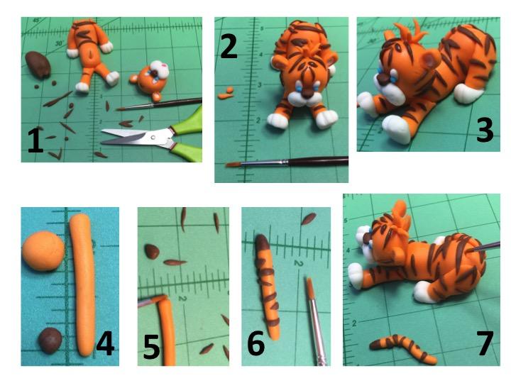 Chance: The Spots To make the tail, roll a rope from the orange sugar paste that is slightly longer than 1- inch.