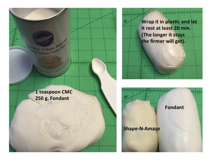 Convert Fondant To A Modeling Paste Compared to Fondant Icing, the "Shape-N-Amaze" is a slightly darker in color and much stiffer in