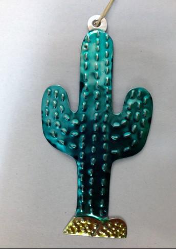 58D Saguaro Cactus Mexican Tin