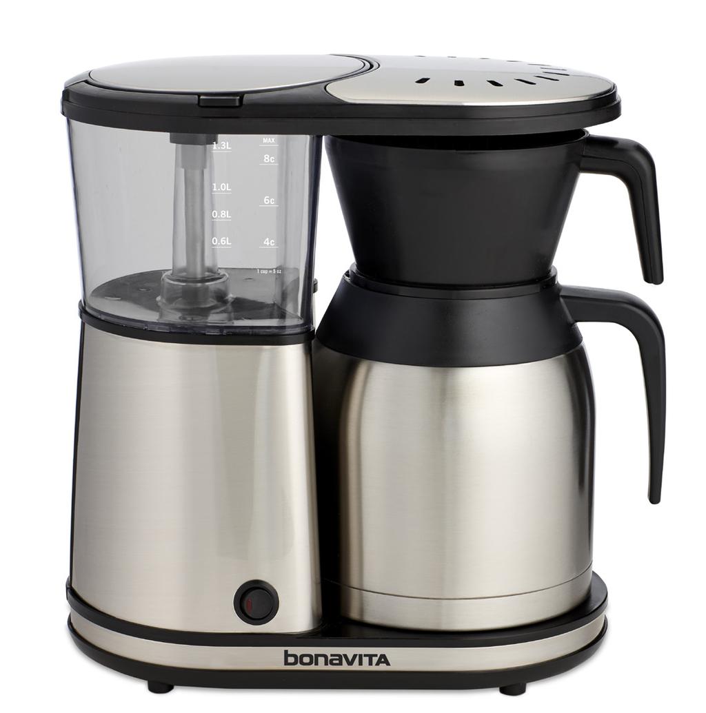 8-CUP STAINLESS STEEL CARAFE Coffee Brewer Model: BV1900TS HOUSEHOLD USE ONLY Customer Service Line: 1-855-664-1252 2-year limited warranty bonavitaworld.