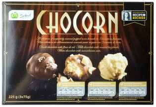 Woolworths Select Chocorn Woolworths Australia Event Date: Oct 2013 Price: US 8.48 EURO 5.96 Description: A selection of exquisitely covered popped corn kernels in three luxurious flavors.