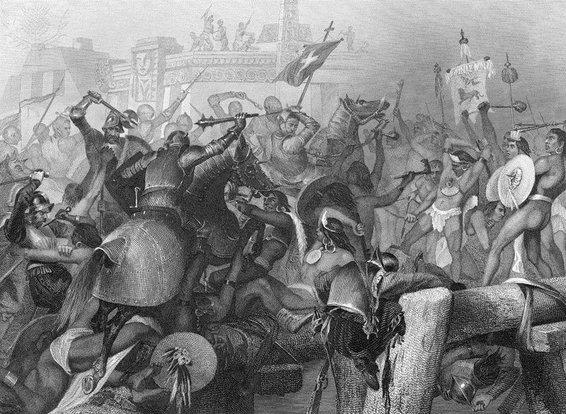 Aztecs join Cortez army He killed thousands of Aztecs