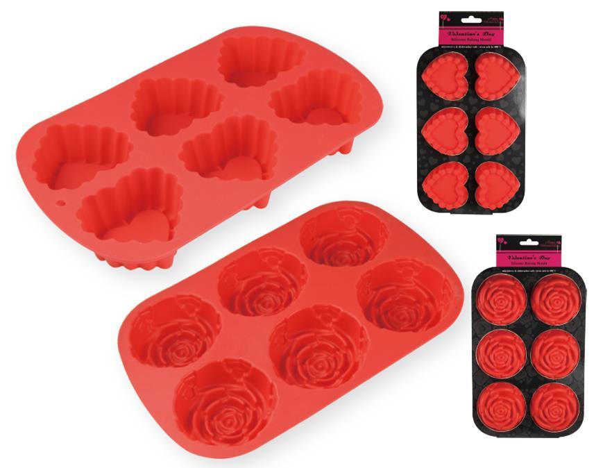 T1-45689 Heart shape silicone baking mould Size : 26.2 x 16.