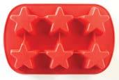embossments perfect for decorating. Silicone 6 Cup Baking Tray Star shaped.