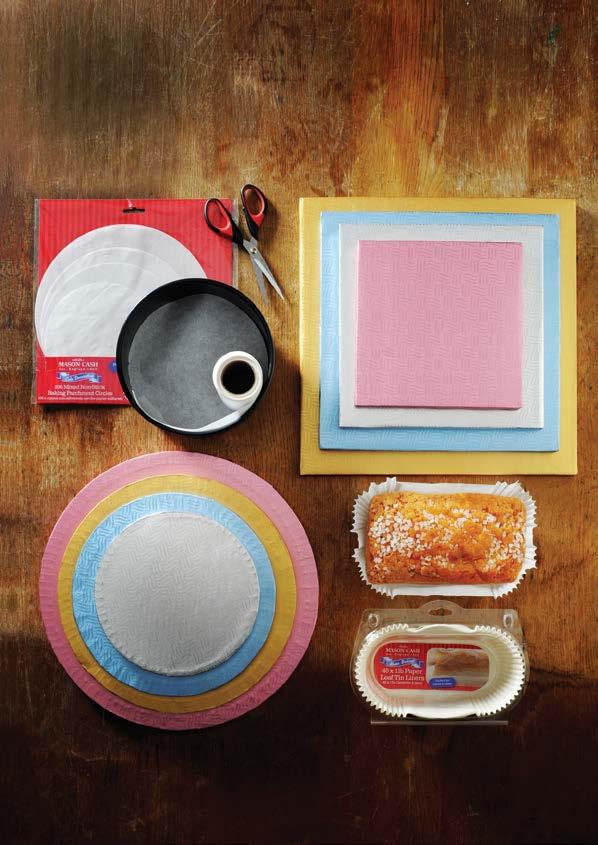 The Mason Cash range of cake drums and boards provides bakers with the most popular sizes and foil colours to mount their cakes on.