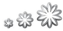 6 9 7 Set of 4 Daisy Plunger Cutters For creating accurate daisy shapes. Blister pack. 2007.691 Ctn.