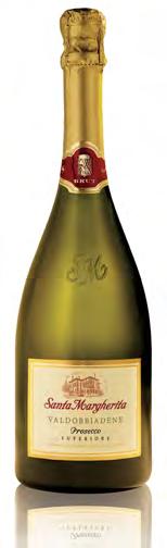 Santa Margherita Prosecco VaLDoBBiadene DOCG Veneto $20.99 618546 This Prosecco is delicate and dry with longlasting, concentrated bubbles and fresh aromas of peach and apples.