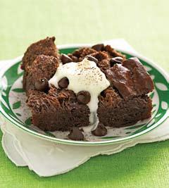 March Chocolate Shamrock Bread Pudding No luck of the Irish is needed for this St.