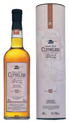 CLYNELISH 14 YEAR OLD Starting with light candle wax and some sugary notes, this single malt follows up with a faint floral fragrance.