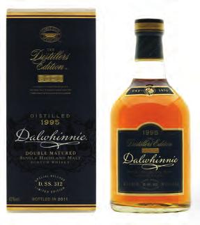 DALWHINNIE THE DISTILLERS EDITION Beginning with a big, crisp, dry and very aromatic nose featuring hints of heather and peat, this single malt has light-to-medium