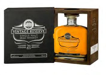 IRISH WHISKEY TEELING SINGLE GRAIN This whiskey is matured in hand-selected Californian red wine barrels resulting in an intensely fruity liquid with lush berry notes.