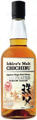 JAPANESE WHISKY ICHIRO S MALT CHICHIBU THE PEATED Chichibu The Peated was produced from barley peated to 59.6 parts per million.