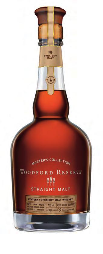 WOODFORD RESERVE MASTERS COLLECTION STRAIGHT MALT This straight malt, produced using used barrel maturation, has buttery shortbread notes with a delicate citrus and vanilla character.