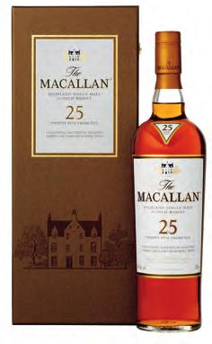 95 MACALLAN SHERRY OAK 25 YEAR OLD A superstar amongst whiskies, this 25 year old is heavily sherry-influenced yet incredibly complex managing a balancing act between flowery elegance and rich