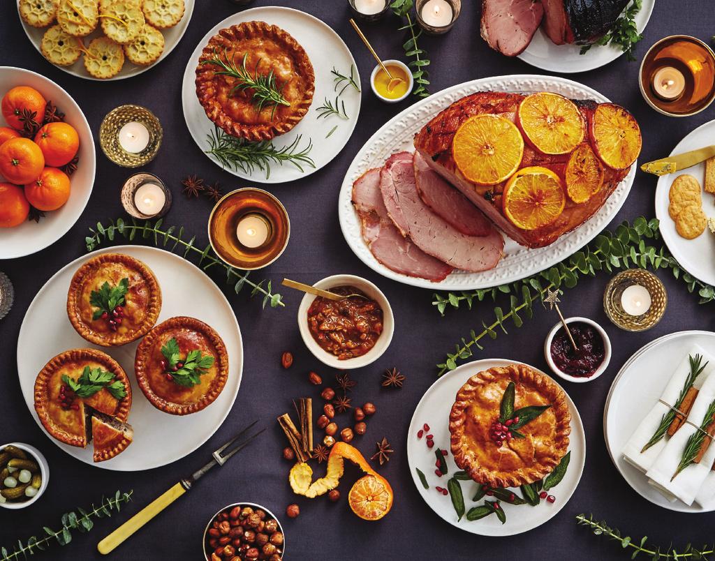 Christmas Night Feasting Make your Christmas night a family feast with our cooked joints and handmade pies. Home-cured Ham Whole and half joints available. Approximately 2kg 4kg 11.