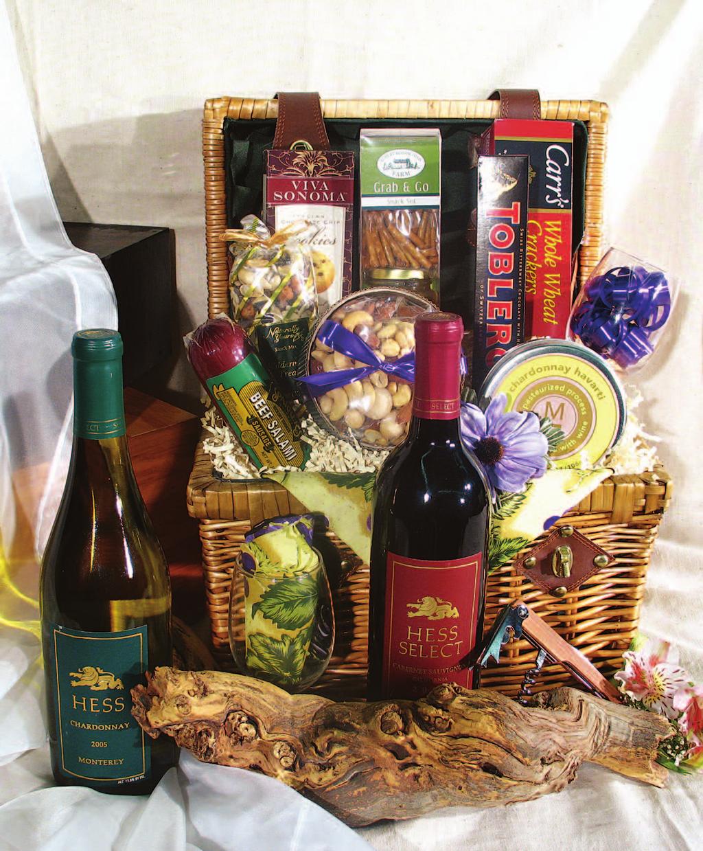 The Hess Ultimate Hamper This spectacular cloth-lined picnic hamper contains glassware, napkins and corkscrew.